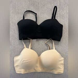 Wireless Everyday Bra Set — Black & Nude